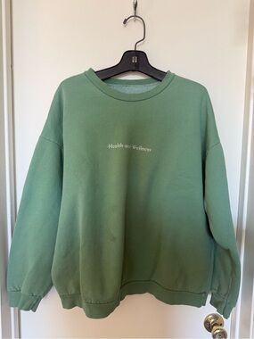 Call Her Daddy Health and Wellness Green Crewneck Sweatshirt Size M